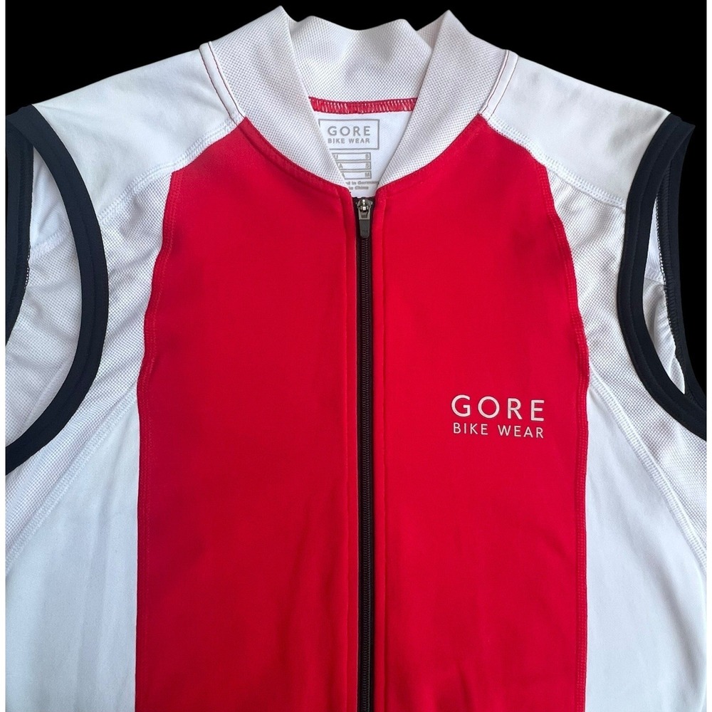 Gore Bike Wear Cycling Jersey Adult Small Red White Black trim Xenon 2.0 Singlet